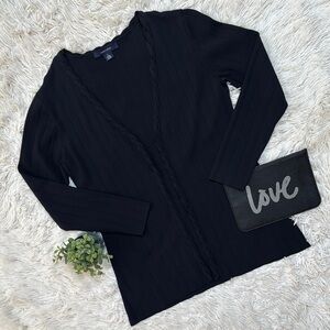 Jones Wear Ribbed Open Cardigan 💗 Black